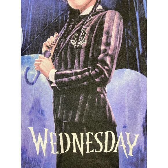 Wednesday Addams T-Shirt Adult‎ Small Black TV Show Short Sleeve Unisex - Picture 8 of 10